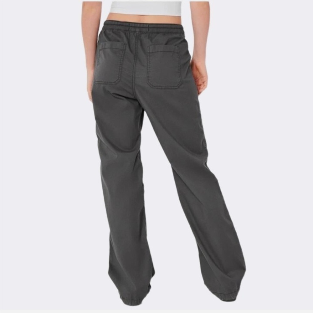 HOLLISTER Adjustable Rise Parachute Baggy Pants Gray Drawstring Women’s Large - Picture 2 of 12